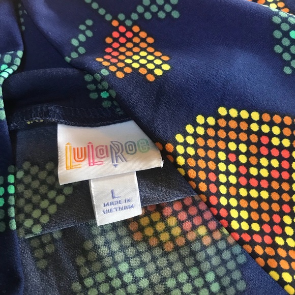 LuLaRoe Azure Skirt with Digital roses design - Picture 4 of 6